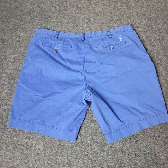 Polo Ralph Lauren Short Men’s Size 42 Blue Chino Classic Fit Pony On Back Pocket - Picture 2 of 10